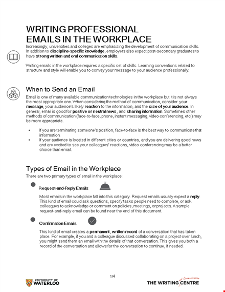 mastering workplace communication with professional email examples template