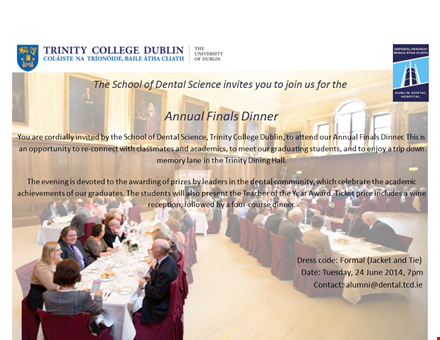 formal annual dinner invitation template