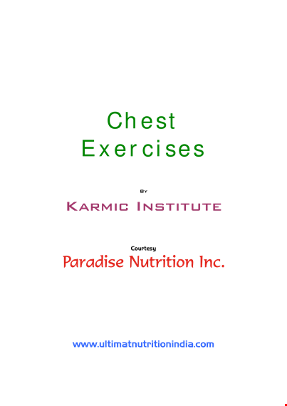 chest workout chart template template