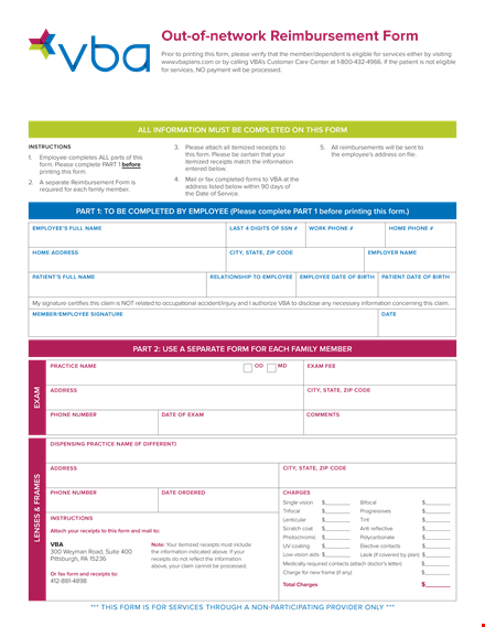 submit your employee reimbursement form with ease - please attach receipts template