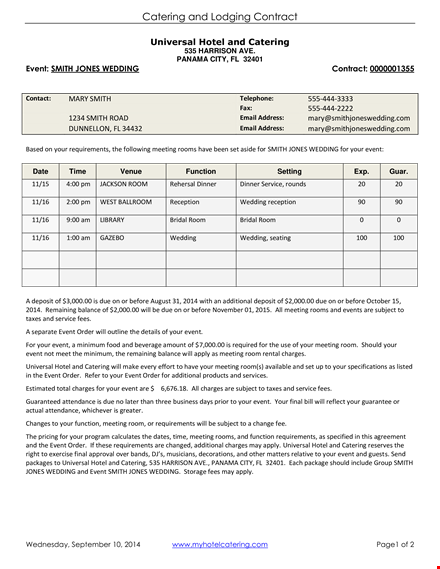 hotel contract template