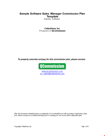 sales manager commission agreement template | ensure fair commissions and hit quotas template