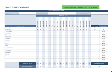 top performance review examples for employee group - boost productivity template