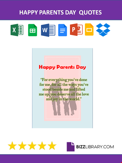 happy parents day card template