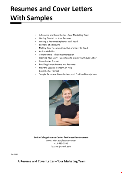 marketing fresher resume template | college experience & skills | smith template