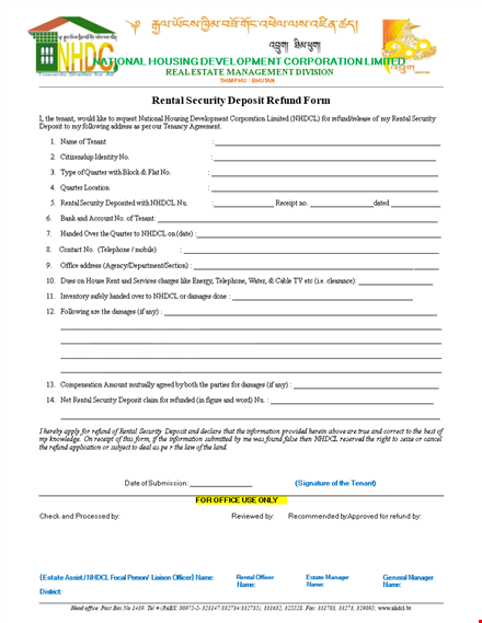 security deposit return letter - simplify the rental security deposit refund process template