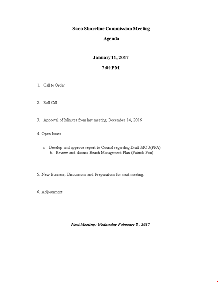 sample formal meeting template - streamline your meetings template