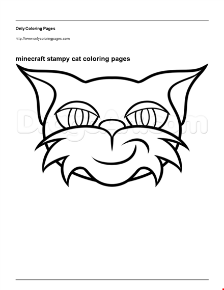 stampy cat coloring page - coloring pages for fun & creativity | tcpdf template