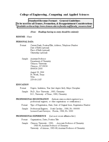 lecturer job resume examples template