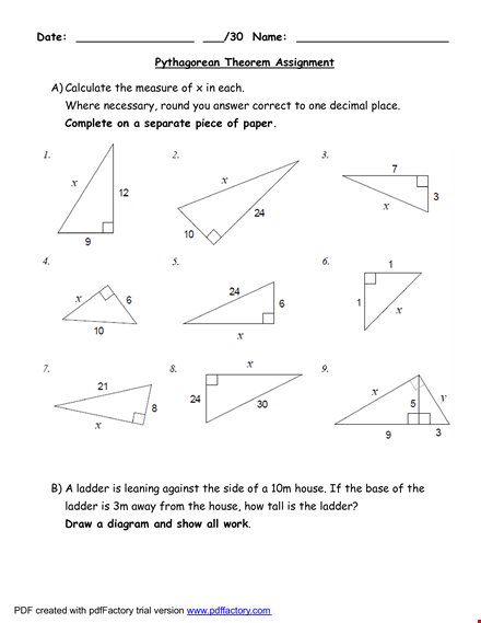 discover pythagorean theorem & its practical applications template