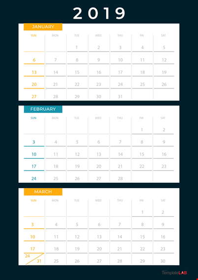 january to march quarterly ver templates - february edition template