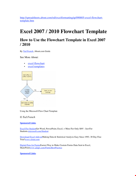 excel flow chart template - click and create flowcharts with custom shapes template