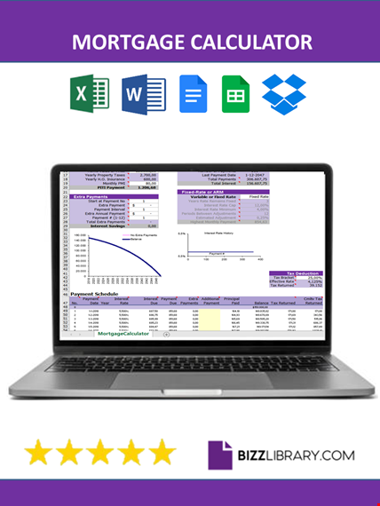 mortgage calculator excel template