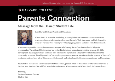 parents newsletter template template