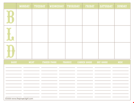 customize your meal plan template | download now | theprojectgirl.com template