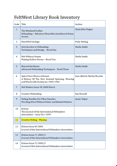 library book inventory template