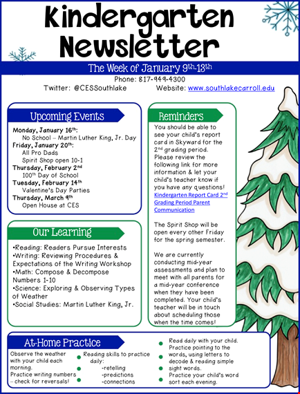 kinder newsletter template