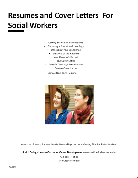 social work application letter | resume, experience, and social work expertise template