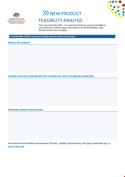 product feasibility analysis template template