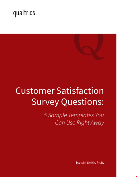 sample customer satisfaction survey questionnaire template