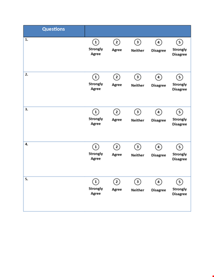 expertly designed likert scale questions template