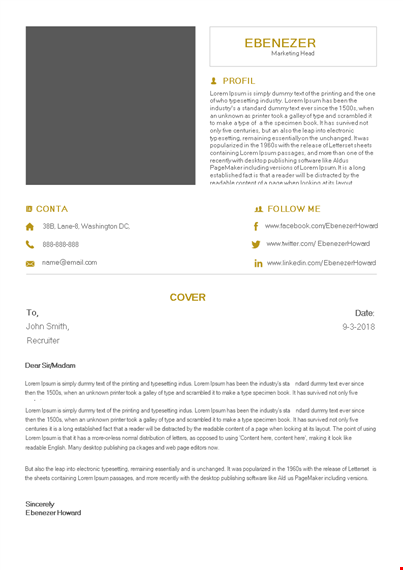 professional resume template: stand out with a polished, effective cover letter template