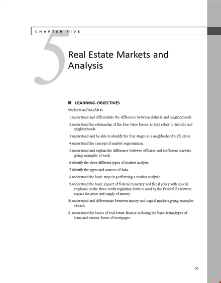 real estate market analysis template template