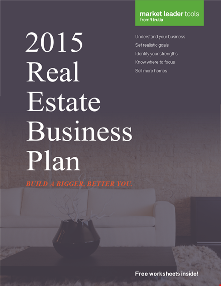real estate agent business plan template template