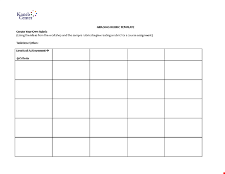 create a professional grading rubric template | customizable rubrics template