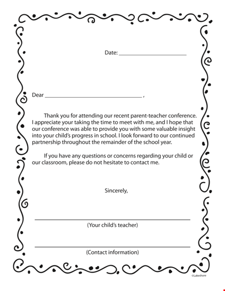 thank you letter from a teacher: expressing gratitude and appreciation template