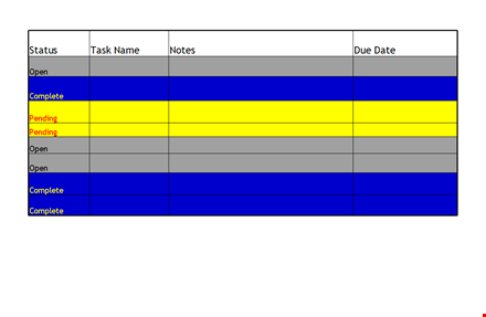 checklist template - complete your tasks with ease | status, pending options template