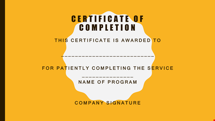 custom certificate of completion template - celebrate your completion template