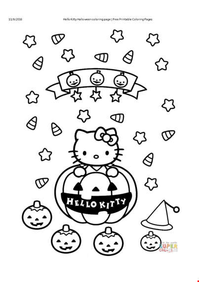 hello kitty christmas coloring page - fun halloween coloring pages template