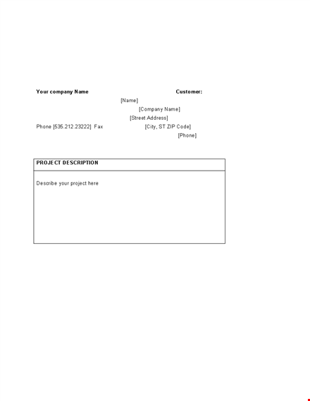 download our professional estimate template template