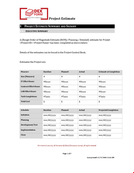 create professional estimates with our easy-to-use template template