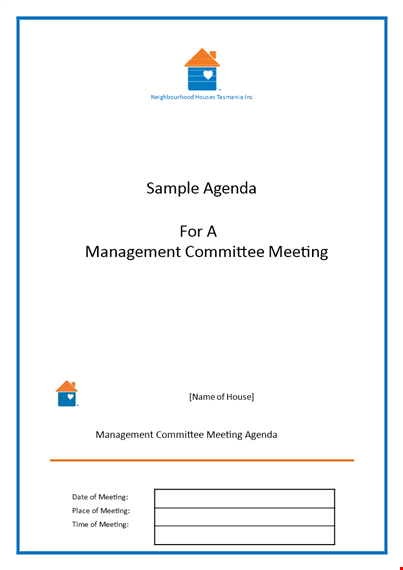 management committee meeting agenda template
