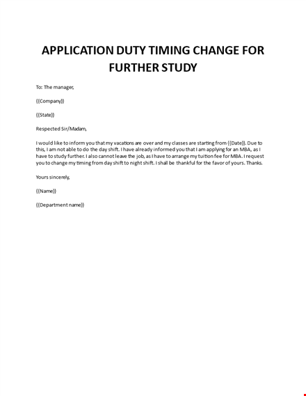 request letter for approval of change in internal office timing template