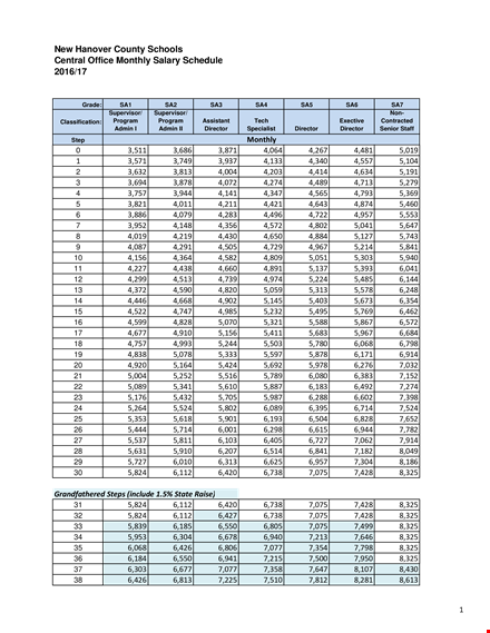 monthly office schedule template for admin, director, program & supervisor template