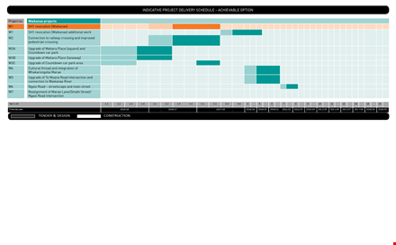 project delivery schedule template template