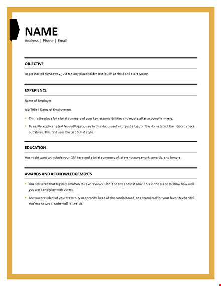 house keeping resume template