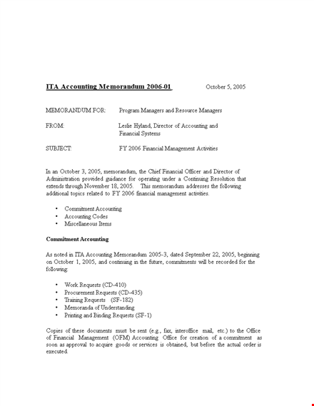 business accounting memo template: pdf | accounting, financial memorandum & requests template