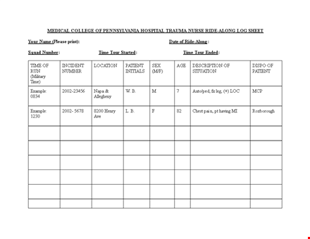 log sheet template - create a comprehensive log sheet with ease template