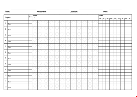 generic softball score sheet template