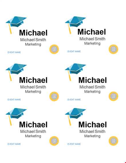 create professional name tags for your event | marketing templates template