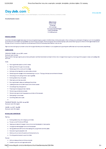 preschool bilingual teacher resume - write a standout resume & cover letter for children template