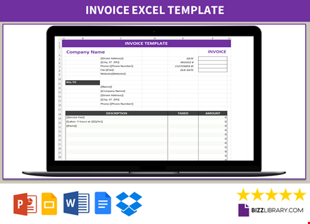 invoice spreadsheet template