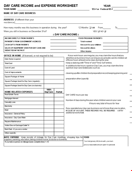 event income and expense report - track business income and expenses for children's events template