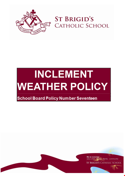 inclement weather policy for sb policy: school guidelines for students and weather template