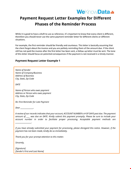 payment request letter format template