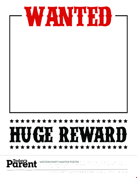 old west most wanted poster template